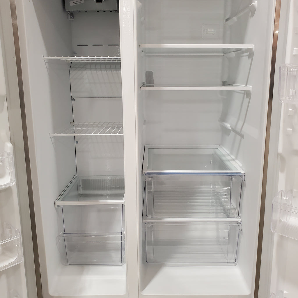 Frigidaire 25.6 cu. ft. ENERGY STAR Side by Side Refrigerator with Exterior Water and Ice Dispenser in Stainless Steel 20231SD248 - FRSS2623AS - Scratch & Dent (Moderate)