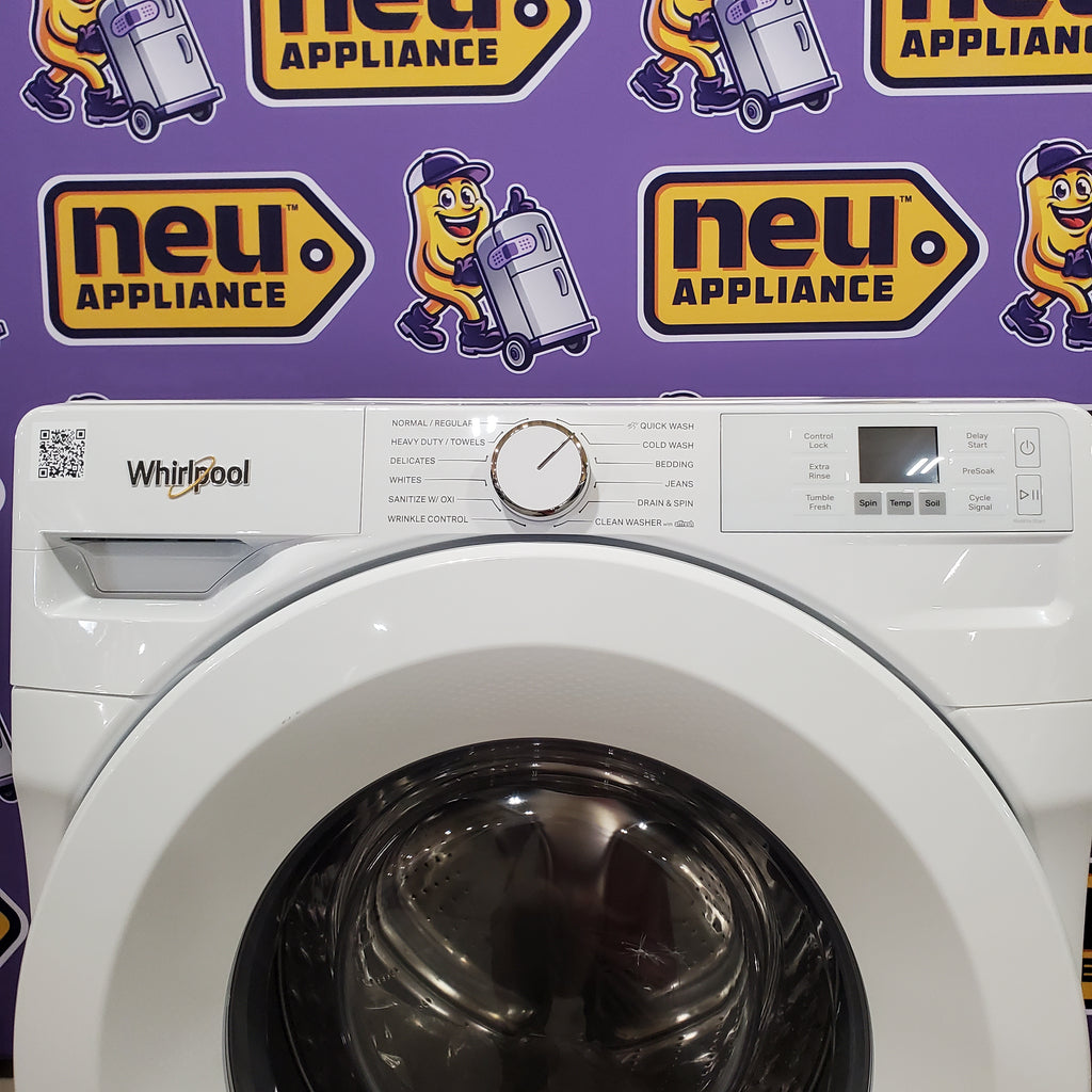 Pictures of Whirlpool White Front Load Energy Star 4.5 Cu. Ft. Washer with Tumble Fresh Option and Sanitize Cycle with Oxi WFW4720RW - Scratch and Dent (Minor) - Neu Appliance Outlet - Discount Appliance Outlet in Austin, Tx