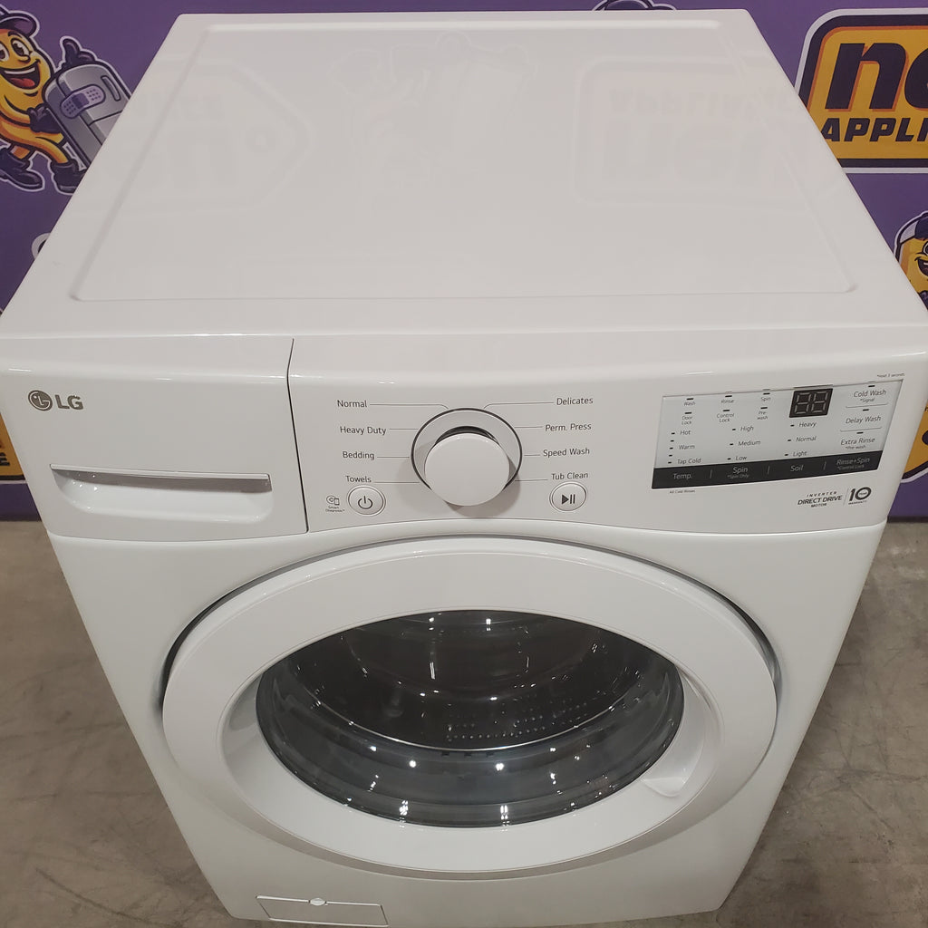 Pictures of LG Ultra Large Capacity Front Load 4.5 Cu. Ft. Washer in White with ColdWash Technology 3SD647 - WM3400CW - Scratch and Dent (Minor) - Neu Appliance Outlet - Discount Appliance Outlet in Austin, Tx