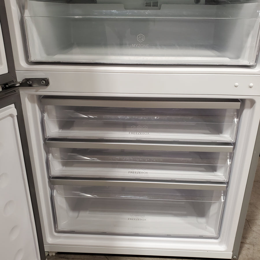 Haier ENERGY STAR® 15 Cu. Ft. Bottom Freezer Refrigerator in Stainless Steel HRB15N3BGS - Scratch & Dent (Moderate)