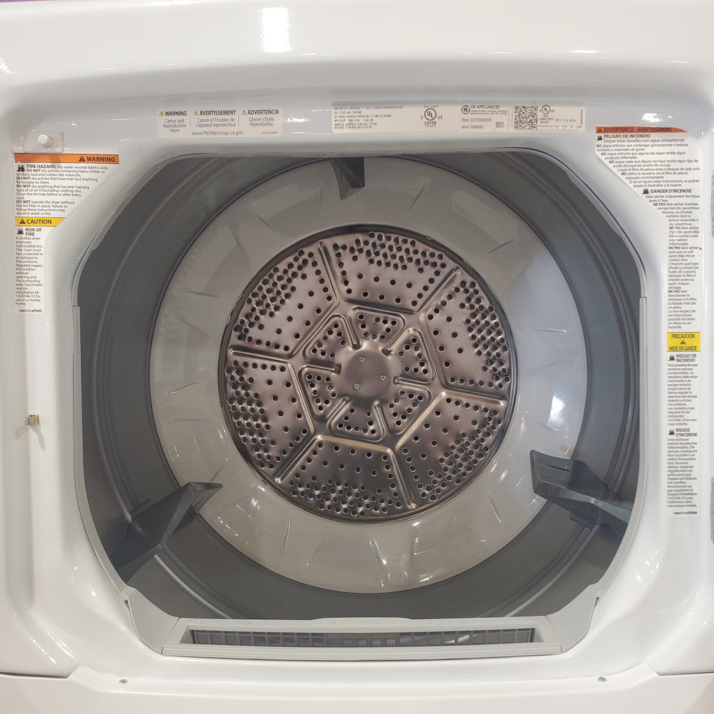 Pictures of GE Unitized Spacemaker® 3.8 cu. ft. Capacity Washer with Stainless Steel Basket and 5.9 cu. ft. Capacity Gas Dryer GUD27GSSMWW - Scratch & Dent - (Minor) - Neu Appliance Outlet - Discount Appliance Outlet in Austin, Tx