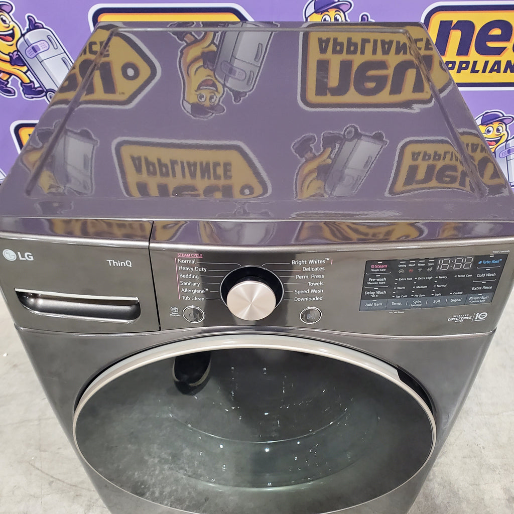 Pictures of LG Front Load 4.5 Cu. Ft. Washer with TurboWash 360 Technology WM4000HBA - Scratch & Dent (Minor) and LG Smart Wi-Fi Enabled Front Load Electric 7.4 Cu. Ft. Dryer with TurboSteam 16097 - DLEX4000B - Scratch & Dent (Minor) - Neu Appliance Outlet - Discount Appliance Outlet in Austin, Tx