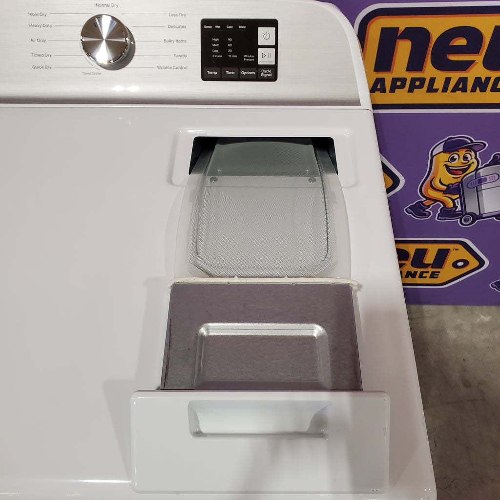 Pictures of Maytag 7.0 cu ft Electric Dryer with Moisture Sensing and Quick Dry Cycle 30131SD15 - MED6200KW - Scratch & Dent (Moderate) - Neu Appliance Outlet - Discount Appliance Outlet in Austin, Tx