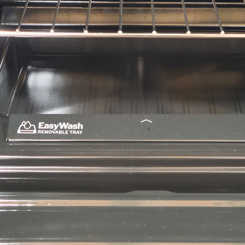 Pictures of GE® Fingerprint Resistant Stainless 30" Slide-In Electric Convection Range with No Preheat Air Fry and EasyWash™ Oven Tray GRS60LAVFS - Open Box - Neu Appliance Outlet - Discount Appliance Outlet in Austin, Tx