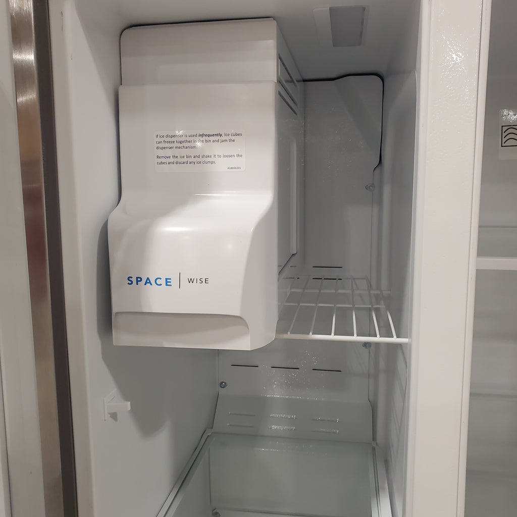 Frigidaire 22 Cu. Ft. Counter-Depth Side-by-Side Refrigerator in Stainless Steel 20131SD194 - FRSC2333AS - Scratch & Dent (Moderate)