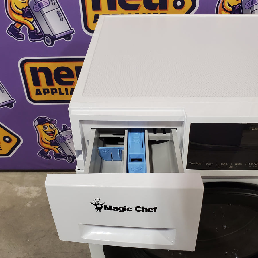 Magic Chef 23.4 in. 2.7 cu. ft. White All in One Ventless and Washer Dryer Combo 251311SD943 - MCSCWD27W5 - Open Box