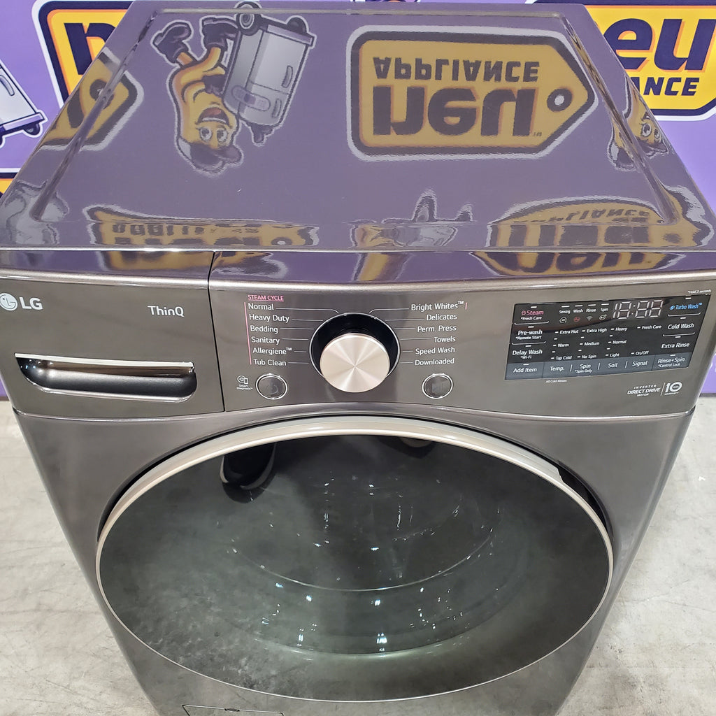 LG Front Load 4.5 Cu. Ft. Washer with TurboWash 360 Technology WM4000HBA - Scratch & Dent (Minor) and LG Smart Wi-Fi Enabled Front Load Electric 7.4 Cu. Ft. Dryer with TurboSteam 16078 - DLEX4000B - Scratch & Dent (Moderate)