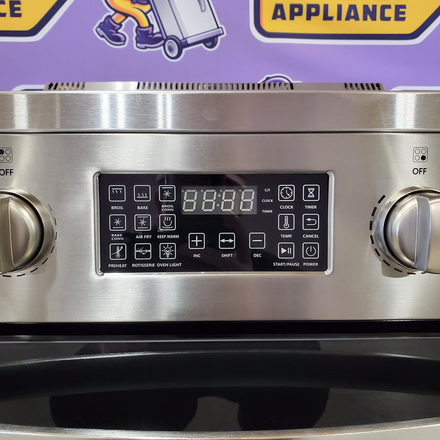 Lanbo 24 in. 4 Burner Elements Freestanding Electric Range in Stainless Steel with Air Fry, Rotisserie and True Convection 251315SD1156 - LBERT24RCSAA - Scratch & Dent (Minor)