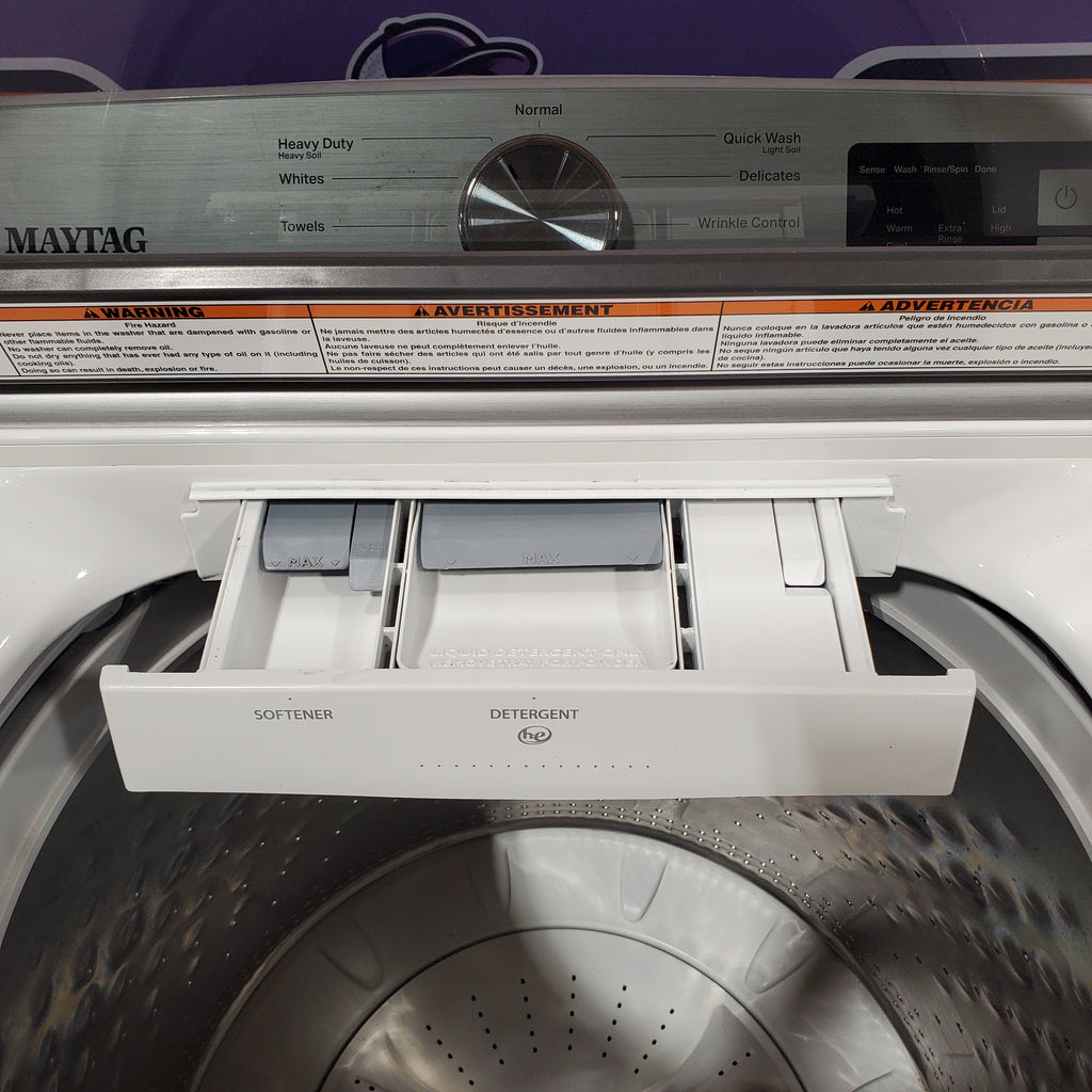 Pictures of Maytag Top Load 4.8 cu ft Washer with Deep Fill and Slow-Close Glass Lid 1CR04044 - MVW6200KW - Certified Refurbished - Neu Appliance Outlet - Discount Appliance Outlet in Austin, Tx