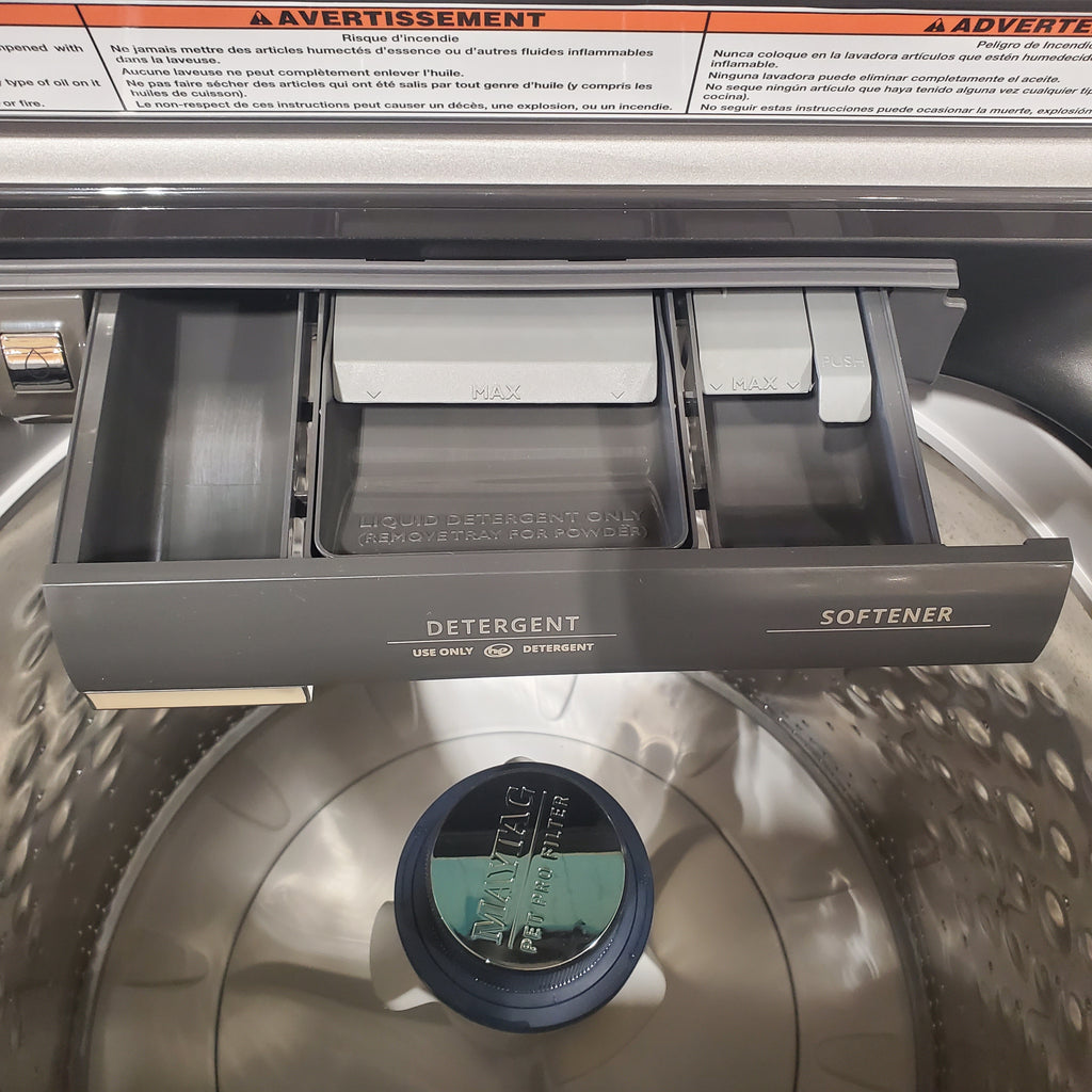 Pictures of Maytag Pet Pro Top Load 4.7 Cu. Ft. Washer with Pet Pro Filter MVW6500MBK - Open Box - Neu Appliance Outlet - Discount Appliance Outlet in Austin, Tx