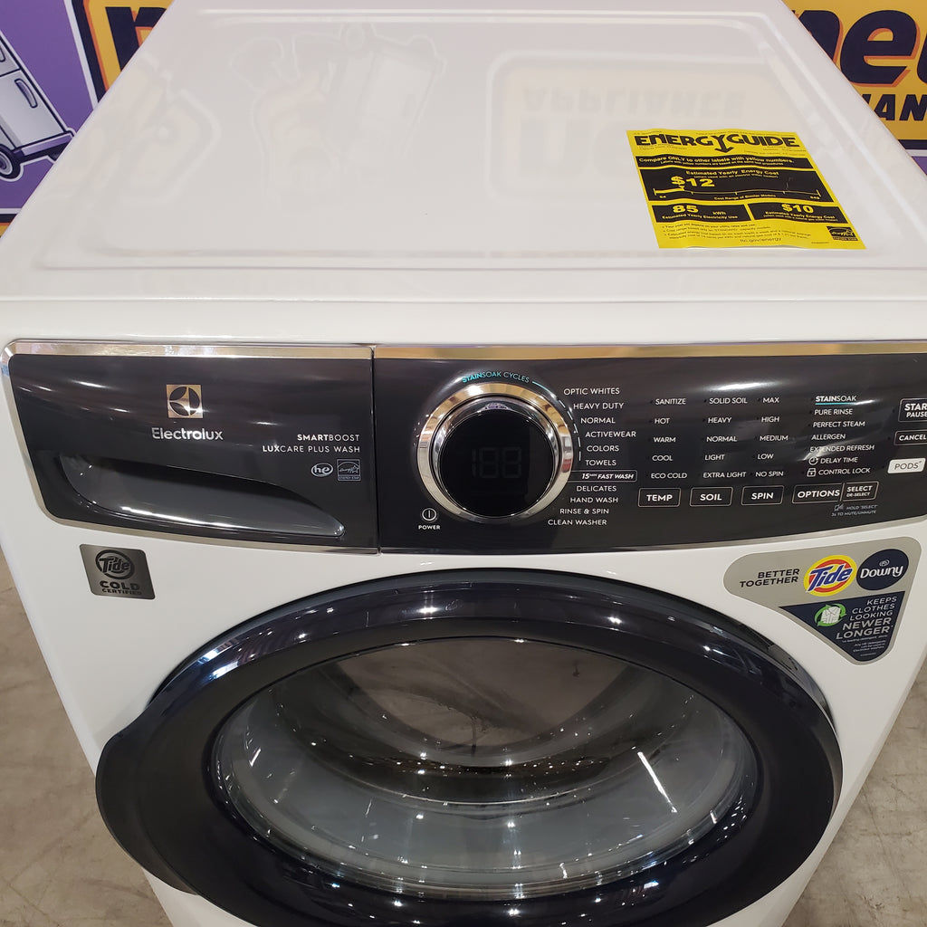 Pictures of Electrolux 4.5 Cu. Ft. Front Load Perfect Steam™ Washer with LuxCare® Plus Wash and SmartBoost® ELFW7626BW - Open Box - Neu Appliance Outlet - Discount Appliance Outlet in Austin, Tx