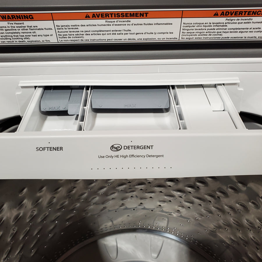 Maytag Top Load 4.8 cu ft Washer with Deep Fill and Slow-Close Glass Lid MVW6200KW - Scratch & Dent (Minor) and Maytag 7.0 cu ft Electric Dryer with Moisture Sensing and Quick Dry Cycle 16216 - MED6200KW - Scratch & Dent (Minor)