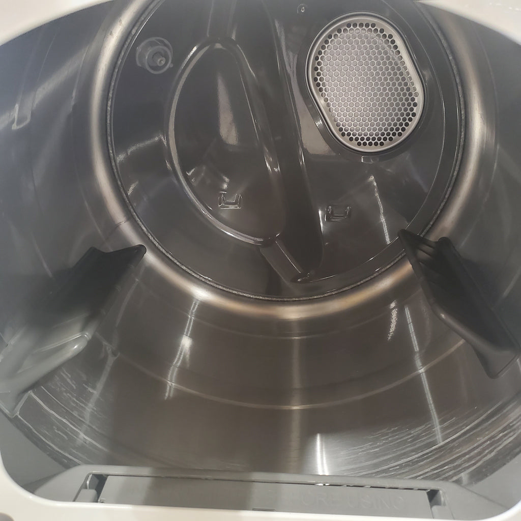 Pictures of 5.5 cu. ft. Samsung Extra-Large Capacity Smart Super Speed Ivory Top Load Washer (Scratch & Dent) - Minor and 7.4-cu ft Electric Steam Sanitize+ Dryer in Ivory (Scratch & Dent) - Minor - Neu Appliance Outlet - Discount Appliance Outlet in Austin, Tx