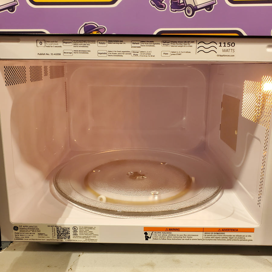 GE® 1.6 Cu. Ft. Countertop Microwave Oven in Stainless Steel SA615 - GCST16S1WSS - Scratch & Dent (Moderate)