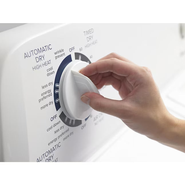 Amana 6.5 Cu. Ft. Electric Dryer with Wrinkle Shield Option and Automatic Dryness Control in White 22137SD373 - NED4655EW - Open Box
