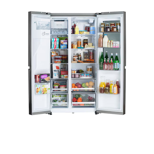 LG 27 cu. ft. Side-By-Side InstaView® Refrigerator in PrintProof Stainless Steel 22131SD111 - LRS0S2706S - Scratch & Dent (Minor)