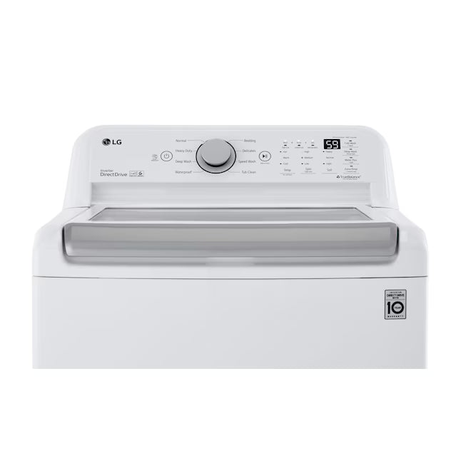 LG White Top Load 5.0 Cu. Ft. Mega Capacity Washer with TurboDrum Technology 3511217 - WT7150CW - Certified Refurbished