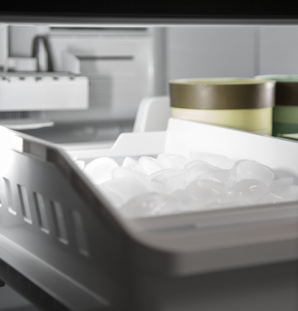 Pictures of 30" Wide GE® Fingerprint Resistant Stainless ENERGY STAR® 21.0 Cu. Ft. Bottom-Freezer Refrigerator with Ice Maker GDE21EYKFS - Open Box - Neu Appliance Outlet - Discount Appliance Outlet in Austin, Tx