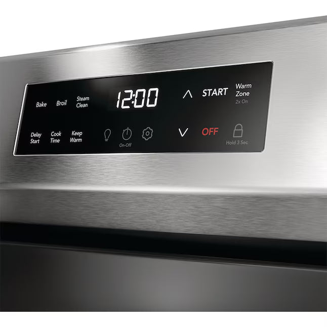 Frigidaire Fingerprint Stainless Steel Electric 30 Inch 5 Burner Ranch with Even Temp Element and Even Baking Technology FCRE306LAF - Open Box