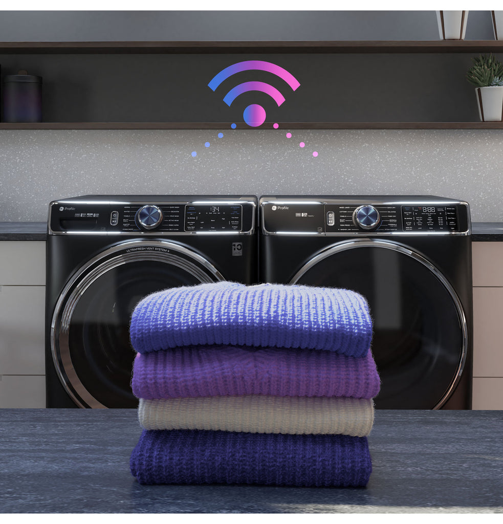 Pictures of GE Profile™ 7.8 cu. ft. Capacity Front Load Smart Electric Steam Dryer and Sanitize Cycle with Built-in WiFi PFD87ESPVRS - Scratch & Dent (Minor) - Neu Appliance Outlet - Discount Appliance Outlet in Austin, Tx
