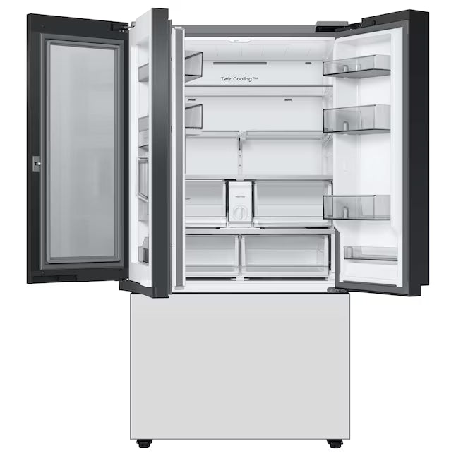 Samsung Bespoke Stainless Steel 3 Door French Door 30 Cu. Ft. Refrigerator with Beverage Center RF30BB660012 - Scratch & Dent (Minor)
