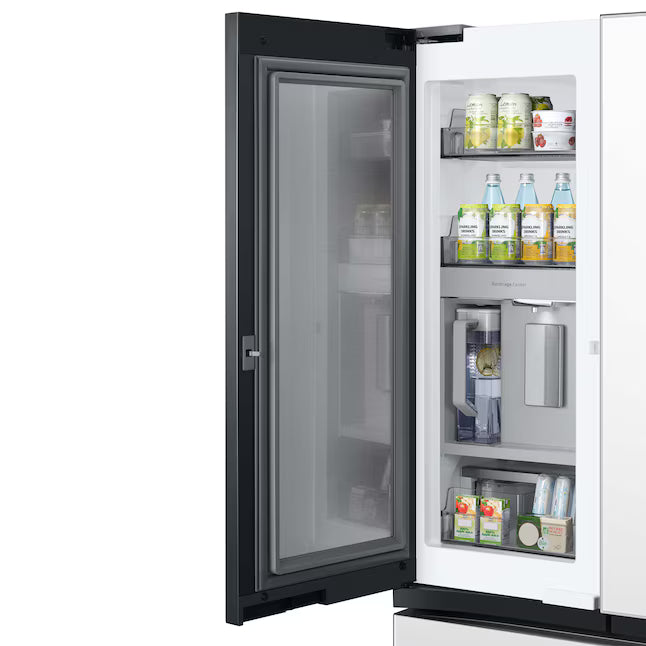 Samsung Bespoke Stainless Steel 3 Door French Door 30 Cu. Ft. Refrigerator with Beverage Center RF30BB660012 - Scratch & Dent (Minor)