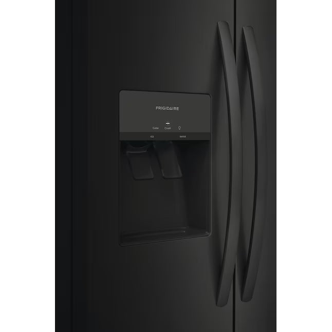 Frigidaire Black 26 Cu. Ft. Standard-Depth ENERGY STAR Side-by-Side Refrigerator with EvenTemp™ Cooling System 22231SD329 - FRSS2623AB - Scratch & Dent (Minor)