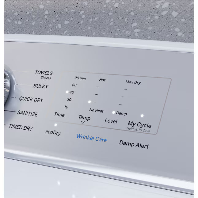 GE Profile™ ENERGY STAR® 7.4 cu. ft. Capacity aluminized alloy drum Electric Dryer with Sanitize Cycle and Sensor Dry GE9917 - PTD60EBSRWS - New In Box
