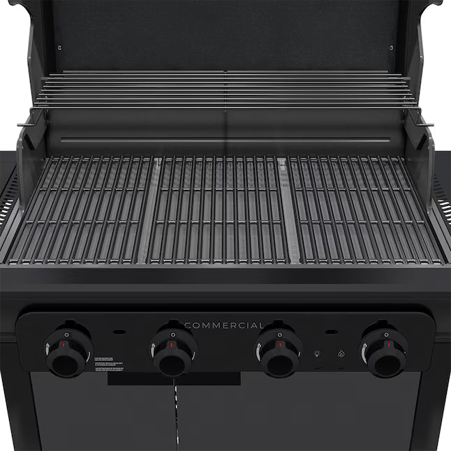 Charbroil Commercial Series Grill and Griddle Combo Grey/Black 4-Burner Infrared Natural Gas/Liquid Propane 463264024 - Open Box