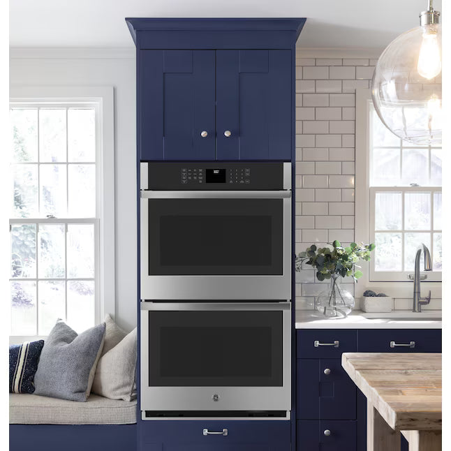 GE 30 in. Smart Double Electric Wall Oven with Self Clean in Stainless Steel JTD3000SNSS - Scratch & Dent (Minor)