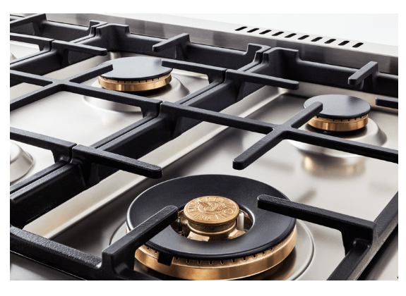 Pictures of Bertazzoni 36 inch Dual Fuel Range, 6 Brass Burners and Cast Iron Griddle, Electric Self-Clean Oven 11131SD63 - MAST366DFSXT - Open Box - Neu Appliance Outlet - Discount Appliance Outlet in Austin, Tx