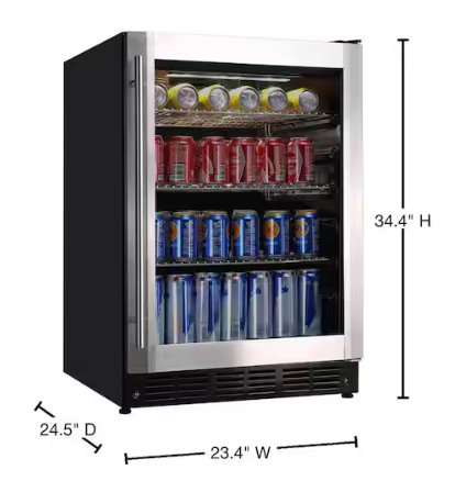 Pictures of Vissani 23.4 in. 50 Bottle, 154 Can, Wine and Beverage Cooler with Stainless Steel Door 25135SD599 - HVBC58ST - Scratch & Dent (Moderate) - Neu Appliance Outlet - Discount Appliance Outlet in Austin, Tx
