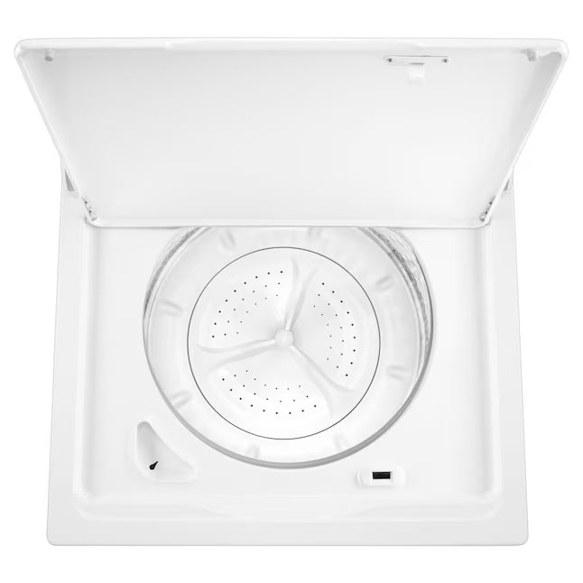 Whirlpool 4.3-cu ft  High Efficiency Impeller Medium Top-Load Washer in White WTW5000DW - Open Box and Whirlpool White Electric Extra Large 7.0 Cu. Ft. Dryer with Wrinkle Shield WED4815EW - Scratch & Dent (Minor)
