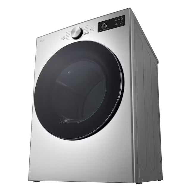 LG 5.0 cu. ft. Mega Capacity Smart Front Load Washer with TurboWash® 360° and AI Sensing WM5800HVA - Scratch & Dent (Minor) and LG 7.4-cu ft Stackable Vented Electric Dryer with Steam Cycle in Graphite Steel DLEX5800V - Scratch & Dent (Minor)
