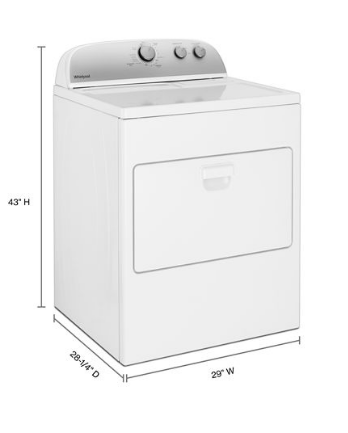 Pictures of Whirlpool White Electric 7.0 Cu. Ft. Dryer with Auto Dry WED4950HW - New in Box - Neu Appliance Outlet - Discount Appliance Outlet in Austin, Tx