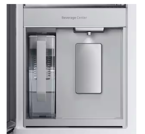 Samsung Bespoke Counter-Depth 22.5-cu ft 4 -Door Smart Compatible French Door Refrigerator with Dual Ice Maker with Water Dispenser and Door within Door in Stainless Steel ENERGY STAR Certified 30133SD138 - RF23BB8900QK - Scratch & Dent (Minor)