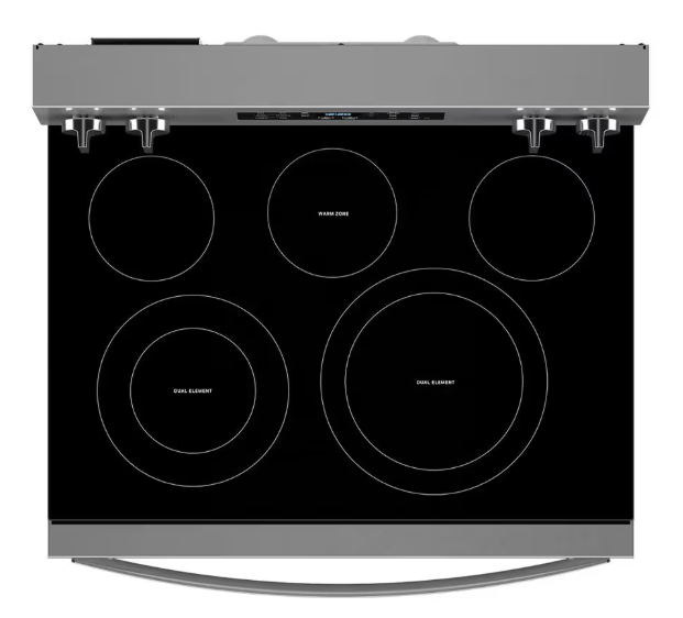 Whirlpool Energy Star Electric Range with Air Cooking Technology, No Preheat Air Fry, Air Baking and Self Clean WFES5030RZ - Open Box