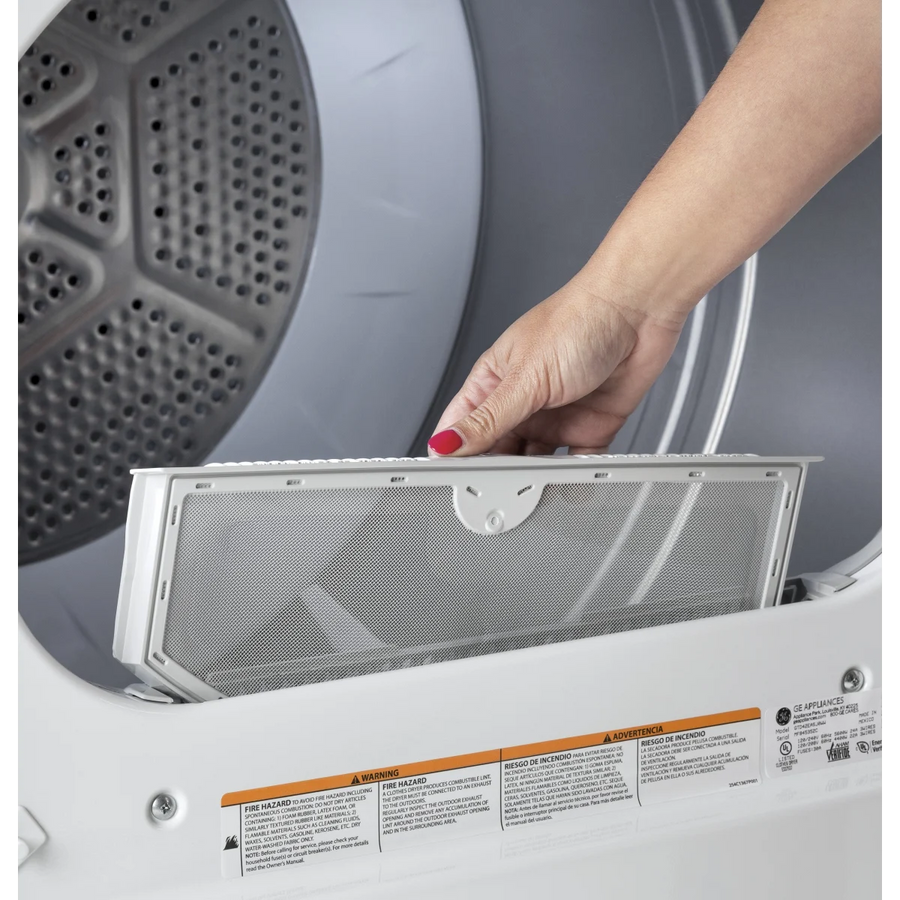 GE® 6.2 cu. ft. Capacity Aluminized Alloy Drum Electric Dryer GTX42EASJWW - Certified Refurbished