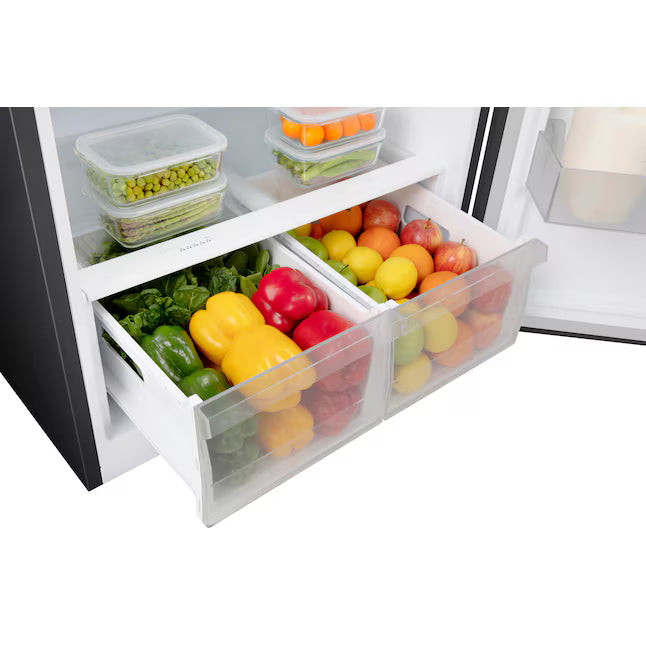 Hisense 18.0-cu ft Standard-Depth 30.0-in Wide Top-Freezer Refrigerator in Black HRT180N6ABD - Open Box