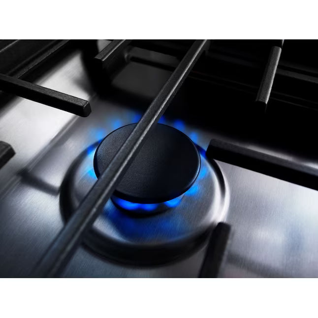 KitchenAid 4 Burners Convection Oven with Downdraft Exhaust Slide-In Dual Fuel Range in Stainless Steel KSDG950ESS - Scratch & Dent (Minor)