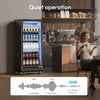 Pictures of Euhomy 21.3 in. Single Zone 220-Cans Freestanding/Built-in Beverage Refrigerator Cooler in Black with LED Light, See-Thru Door 251312SD1026 - CDR002-6 - Scratch & Dent (Minor) - Neu Appliance Outlet - Discount Appliance Outlet in Austin, Tx