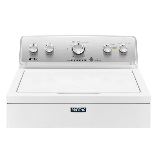Maytag 4.2-cu ft High Efficiency Agitator Medium Top-Load Washer in White MVWC565FW - Scratch & Dent (Moderate)
