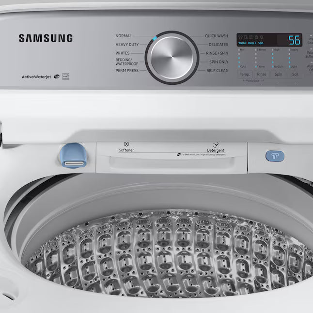 Samsung High Efficiency Large 4.9-cu ft Top-Load Washer in White WA49B5205AW - Certified Refurbished