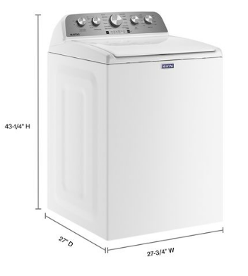 Pictures of Maytag White Top Load 4.5 Cu. Ft. Washer with Extra Power MVW5035MW - New in Box - Neu Appliance Outlet - Discount Appliance Outlet in Austin, Tx