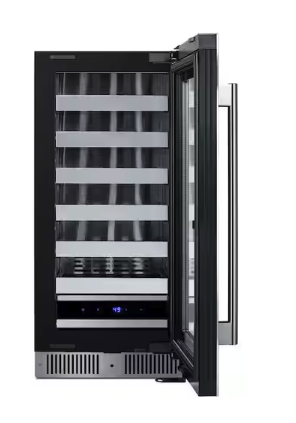 Summit Shallow Depth 15 in. Single Zone 18-Wine Bottle Beverage and Wine Cooler in Stainless Steel SDHW1532 - New in Box