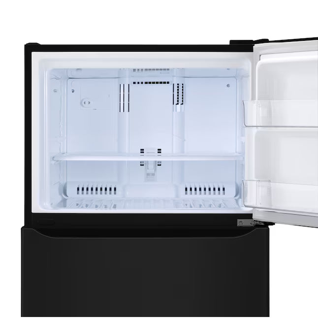 LG 30 Inch Wide Black 20.2 cu ft ENERGY STAR Top Freezer and Bottom Refrigerator with LED Lighting and Adjustable Glass Shelving LTCS20020B - Scratch & Dent (Minor)