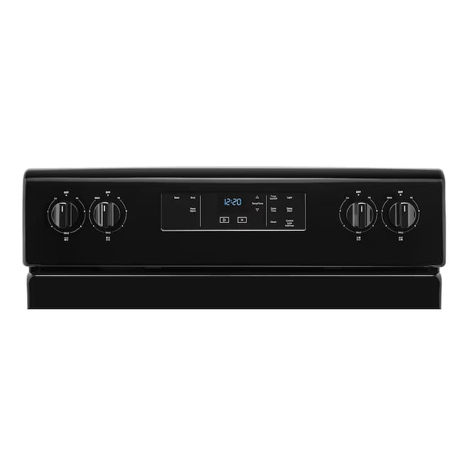 Whirlpool 30" Black 4.8 cu. ft. Electric Coil Top Range with Keep Warm Setting WFC150M0JB - Scratch & Dent (Minor)