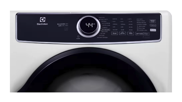 Electrolux 4.5 Cu.Ft. Stackable Front Load Washer with Steam and SmartBoost Wash System ELFW7637AW  - Open Box and Electrolux 8.0 Cu. Ft. Front Load Perfect Steam™ Gas Dryer with LuxCare® Dry and Instant Refresh ELFG7626BW - Scratch & Dent (Minor)