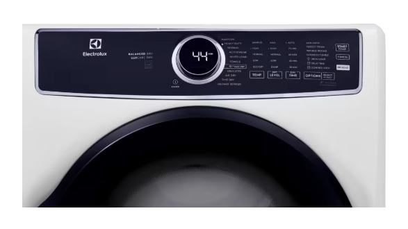 Electrolux 4.5 Cu.Ft. Stackable Front Load Washer with Steam and SmartBoost Wash System ELFW7637AW  - Open Box and Electrolux 8.0 Cu. Ft. Front Load Perfect Steam™ Gas Dryer with LuxCare® Dry and Instant Refresh 16270 - ELFG7626BW - Scratch & Dent (Minor)
