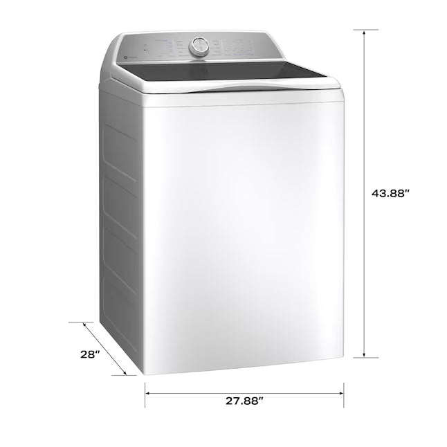 GE Profile™ ENERGY STAR® 5.0 cu. ft. Capacity Washer with Smarter Wash Technology PTW600BSRWS - New in Box and GE Profile™ ENERGY STAR® 7.4 cu. ft. Capacity Electric Dryer with Sanitize Cycle 16229 - PTD60EBSRWS - Scratch & Dent (Moderate)